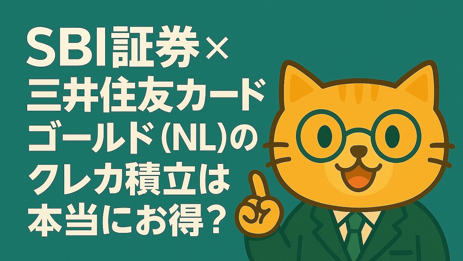 SBI証券×三井住友カードゴールド（NL）のクレカ積立は本当にお得？