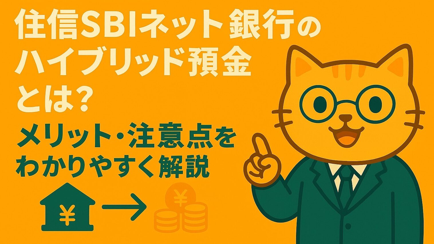 住信SBIネット銀行のハイブリッド預金とは？メリット・注意点をわかりやすく解説